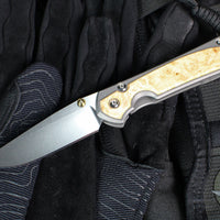 Chris Reeve Small Sebenza 31- Drop Point- Box Elder Wood Inlay S31-1108 in CPM MAGNACUT