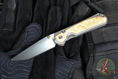 Chris Reeve Small Sebenza 31- Drop Point- Box Elder Wood Inlay S31-1108 in CPM MAGNACUT