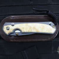 Chris Reeve Small Sebenza 31- Drop Point- Box Elder Wood Inlay S31-1108 in CPM MAGNACUT