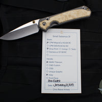 Chris Reeve Small Sebenza 31- Drop Point- Box Elder Wood Inlay S31-1108 in CPM MAGNACUT