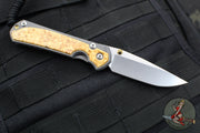 Chris Reeve Small Sebenza 31- LEFT HANDED- Drop Point- Box Elder Wood Inlay S31-1109 in CPM MAGNACUT