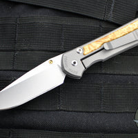 Chris Reeve Small Sebenza 31- LEFT HANDED- Drop Point- Box Elder Wood Inlay S31-1109 in CPM MAGNACUT