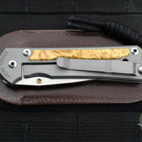 Chris Reeve Small Sebenza 31- LEFT HANDED- Drop Point- Box Elder Wood Inlay S31-1109 in CPM MAGNACUT