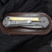 Chris Reeve Small Sebenza 31- Drop Point- Box Elder Wood Inlay S31-1108 in CPM MAGNACUT