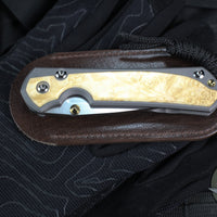Chris Reeve Small Sebenza 31- Drop Point- Box Elder Wood Inlay S31-1108 in CPM MAGNACUT