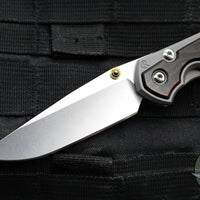 Chris Reeve Small Sebenza 31- Drop Point- Macassar Ebony Inlay Magnacut Steel Blade S31-1116