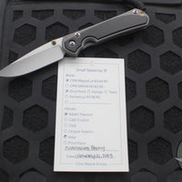 Chris Reeve Small Sebenza 31- Drop Point- Macassar Ebony Inlay Magnacut Steel Blade S31-1116