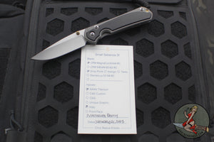 Chris Reeve Small Sebenza 31- Drop Point- Macassar Ebony Inlay Magnacut Steel Blade S31-1116