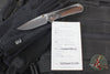 Chris Reeve Small Sebenza 31- Drop Point- Macassar Ebony Inlay Magnacut Steel Blade S31-1116
