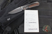 Chris Reeve Small Sebenza 31- Drop Point- Macassar Ebony Inlay Magnacut Steel Blade S31-1116
