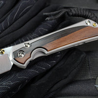 Chris Reeve Small Sebenza 31- Drop Point- Macassar Ebony Inlay Magnacut Steel Blade S31-1116