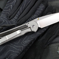 Chris Reeve Small Sebenza 31- Drop Point- Macassar Ebony Inlay Magnacut Steel Blade S31-1116