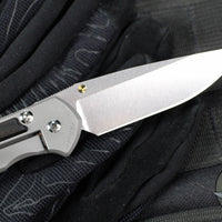 Chris Reeve Small Sebenza 31- Drop Point- Macassar Ebony Inlay Magnacut Steel Blade S31-1116