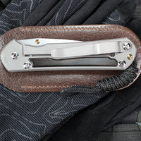 Chris Reeve Small Sebenza 31- Drop Point- Macassar Ebony Inlay Magnacut Steel Blade S31-1116
