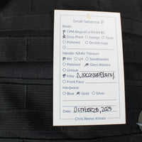 Chris Reeve Small Sebenza 31- Drop Point- Macassar Ebony Inlay Magnacut Steel Blade S31-1116 v2