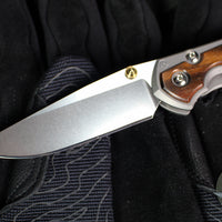 Chris Reeve Small Sebenza 31- Drop Point- Macassar Ebony Inlay Magnacut Steel Blade S31-1116 v2