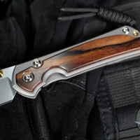 Chris Reeve Small Sebenza 31- Drop Point- Macassar Ebony Inlay Magnacut Steel Blade S31-1116 v2
