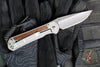 Chris Reeve Small Sebenza 31- Drop Point- Macassar Ebony Inlay Magnacut Steel Blade S31-1116 v2