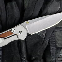 Chris Reeve Small Sebenza 31- Drop Point- Macassar Ebony Inlay Magnacut Steel Blade S31-1116 v2