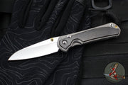 Chris Reeve Small Sebenza 31- Insingo Edge- Glass Blasted Titanium- Bog Oak Wood Inlay- Magnacut Steel Blade S31-1124 v2