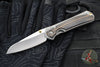 Chris Reeve Small Sebenza 31- Insingo Edge- Glass Blasted Titanium- Macassar Ebony Wood Inlay S31-1128 in CPM MAGNACUT