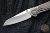 Chris Reeve Small Sebenza 31- Insingo Edge- Glass Blasted Titanium- Macassar Ebony Wood Inlay S31-1128 in CPM MAGNACUT