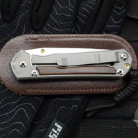 Chris Reeve Small Sebenza 31- Insingo Edge- Glass Blasted Titanium- Macassar Ebony Wood Inlay S31-1128 in CPM MAGNACUT