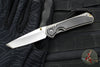 Chris Reeve Small Sebenza 31- Tanto Edge- Glass Blasted Titanium- Bog Oak Wood Inlay- Magnacut Steel Blade S31-1130 v2