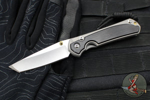 Chris Reeve Small Sebenza 31- Tanto Edge- Glass Blasted Titanium- Bog Oak Wood Inlay- Magnacut Steel Blade S31-1130 v2