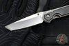 Chris Reeve Small Sebenza 31- Tanto Edge- Glass Blasted Titanium- Bog Oak Wood Inlay- Magnacut Steel Blade S31-1130 v2