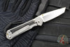 Chris Reeve Small Sebenza 31- Tanto Edge- Glass Blasted Titanium- Bog Oak Wood Inlay- Magnacut Steel Blade S31-1130 v2