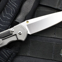 Chris Reeve Small Sebenza 31- Tanto Edge- Glass Blasted Titanium- Bog Oak Wood Inlay- Magnacut Steel Blade S31-1130 v2