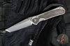 Chris Reeve Small Sebenza 31- Tanto Edge- Glass Blasted Titanium- Bog Oak Wood Inlay- Magnacut Steel Blade S31-1130 v3