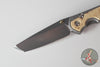 Chris Reeve Small Sebenza 31- Tanto Edge- Glass Blasted Titanium- Box Elder Wood Inlay- Magnacut Steel Blade S31-1132 v3