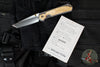 Chris Reeve Small Sebenza 31- Tanto Edge- Glass Blasted Titanium- Box Elder Wood Inlay- Magnacut Steel Blade S31-1132 v4