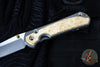 Chris Reeve Small Sebenza 31- Tanto Edge- Glass Blasted Titanium- Box Elder Wood Inlay- Magnacut Steel Blade S31-1132 v2