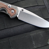 Chris Reeve Small Sebenza 31- LEFT HANDED- Drop Point- Natural Micarta Inlay  S31-1213 in MAGNACUT