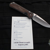 Chris Reeve Small Sebenza 31- LEFT HANDED- Drop Point- Natural Micarta Inlay  S31-1213 in MAGNACUT