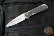 Chris Reeve Small Sebenza 31- Glass Blasted Titanium- Black Micarta Inlay- Insingo Edge Blade S31-1224 in CPM MAGNACUT