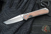Chris Reeve Small Sebenza 31- Natural Micarta Inlay- Tanto Edge Blade S31-1230 in CPM MAGNACUT