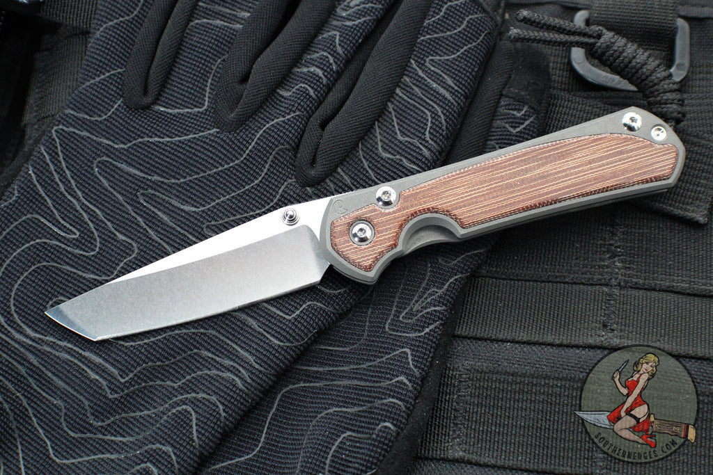 Chris Reeve Small Sebenza 31- Natural Micarta Inlay- Tanto Edge Blade S31-1230 in CPM MAGNACUT