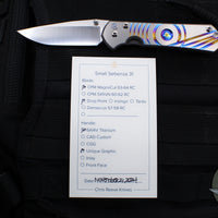 Chris Reeve Small Sebenza 31- Plain Drop Point- Unique Graphic Handle- Stonewash Magnacut Blade S31-1400-0004