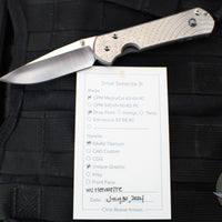 Chris Reeve Small Sebenza 31- Drop Point- Unique Graphics- With Hematite Cabochon- Magnacut Blade S31-1408-0400 V2