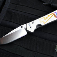 Chris Reeve Small Sebenza 31- Drop Point- Unique Graphics- With Triple Mosaic Opal Cabochon- Magnacut Blade S31-1408-1192 v2