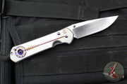 Chris Reeve Small Sebenza 31- LEFT HANDED- Drop Point- Unique Graphics- With Amethyst Cabochon- Magnacut Blade S31-1409-0136