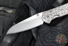 Chris Reeve Small Sebenza 31- Insingo Edge- Glass Blasted Titanium- Forever Flag Graphic- Stonewash Magnacut Blade S31-1508