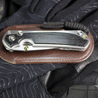 Chris Reeve Small Sebenza 31- Drop Point- Bog Oak Inlay- Polished Blade S31-1620 In Magnacut