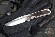 Chris Reeve Small Sebenza 31- Macassar Ebony Inlay- POLISHED Drop Point Blade S31-1636 In Magnacut V4