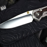 Chris Reeve Small Sebenza 31- Macassar Ebony Inlay- POLISHED Drop Point Blade S31-1636 In Magnacut V4