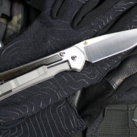 Chris Reeve Small Sebenza 31- Macassar Ebony Inlay- POLISHED Drop Point Blade S31-1636 In Magnacut V4